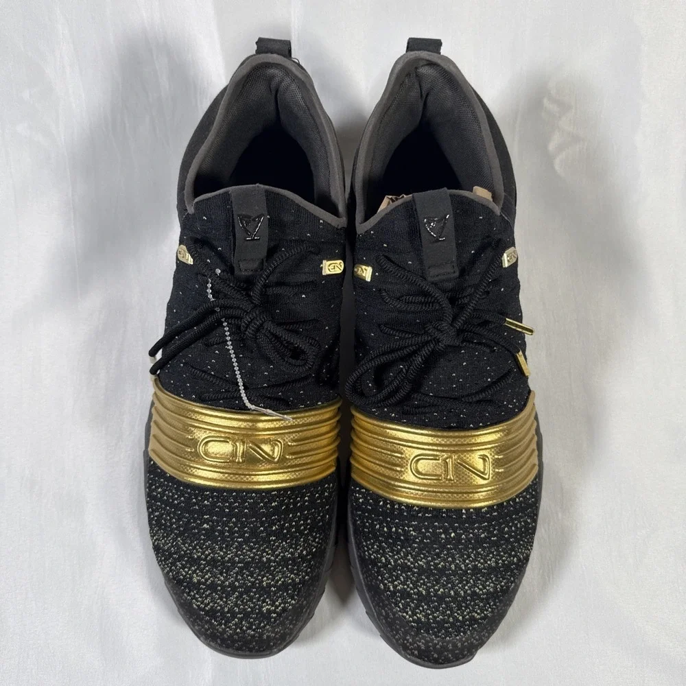 Under Armour UA C1N TR Mens 10.5 Black Gold Athletic Sneakers 3000233-001